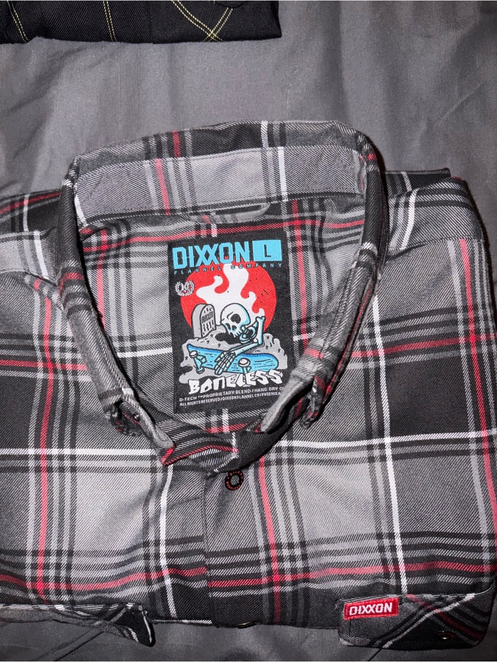 DIXXON Boneless 10 yr - Black, Gray & Red Plaid Button-Down Shirt